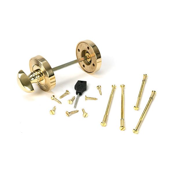 From The Anvil - Round Thumbturn Set (Beehive) - Polished Brass - 50752