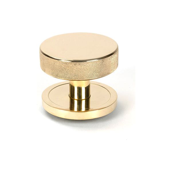 From The Anvil - Polished Brass Brompton Centre Door Knob (Plain) - Polished Brass  - 50826