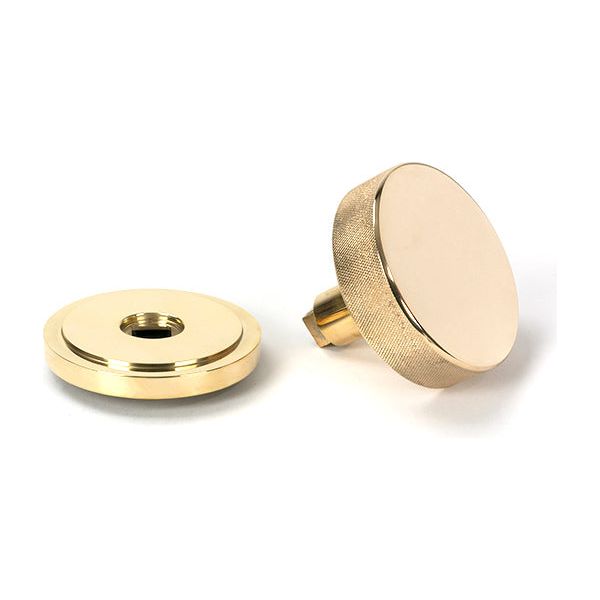 From The Anvil - Polished Brass Brompton Centre Door Knob (Art Deco) - Polished Brass  - 50827