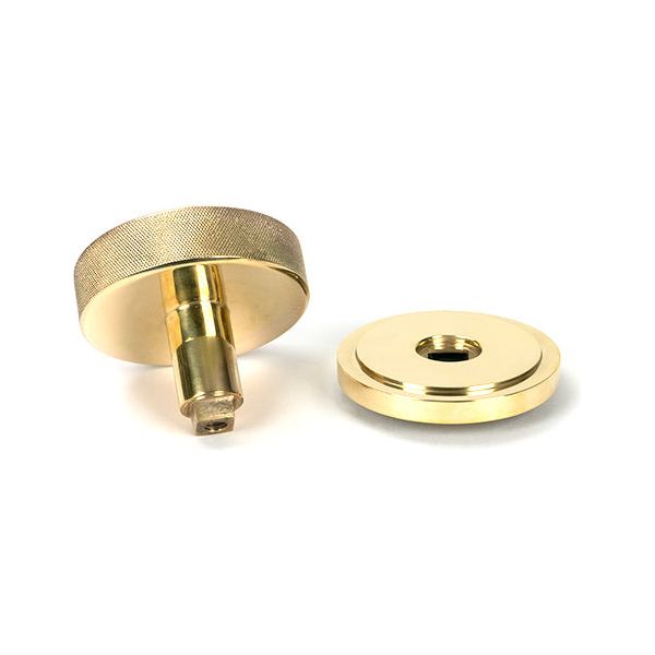 From The Anvil - Polished Brass Brompton Centre Door Knob (Art Deco) - Polished Brass  - 50827