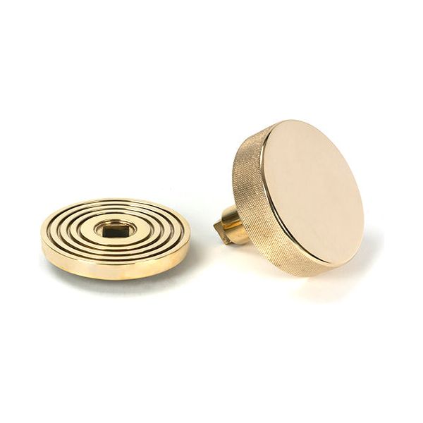 From The Anvil - Polished Brass Brompton Centre Door Knob (Beehive) - Polished Brass  - 50828