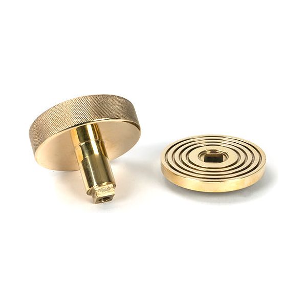 From The Anvil - Polished Brass Brompton Centre Door Knob (Beehive) - Polished Brass  - 50828