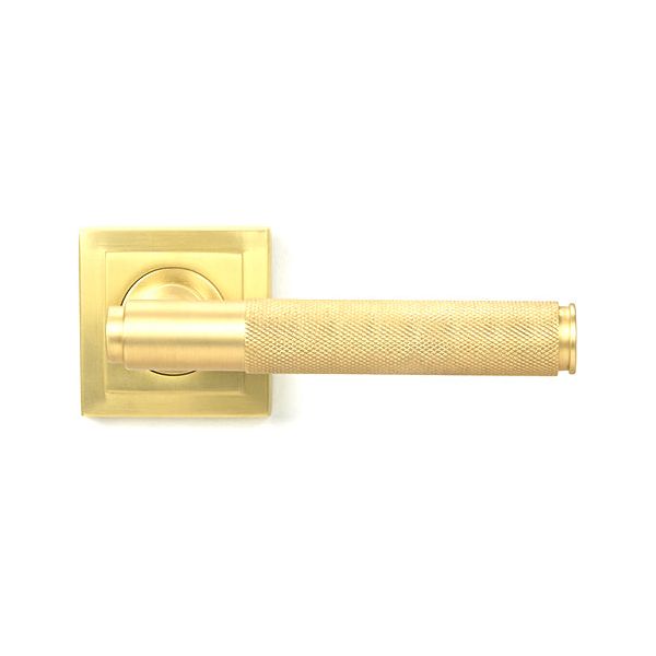 From The Anvil - Satin Brass Newbury Slimline Lever Espag. Lock Set - Satin Brass  - 50851