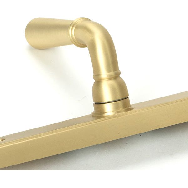 From The Anvil - Satin Brass Newbury Slimline Lever Espag. Lock Set - Satin Brass  - 50851