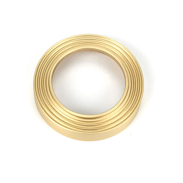 From The Anvil - Satin Brass Round Escutcheon (Square) - Satin Brass  - 50875