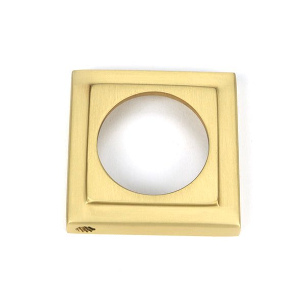 From The Anvil - Satin Brass Round Euro Escutcheon (Plain) - Satin Brass  - 50876