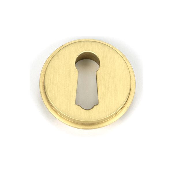 From The Anvil - Satin Brass Round Escutcheon (Square) - Satin Brass  - 50875