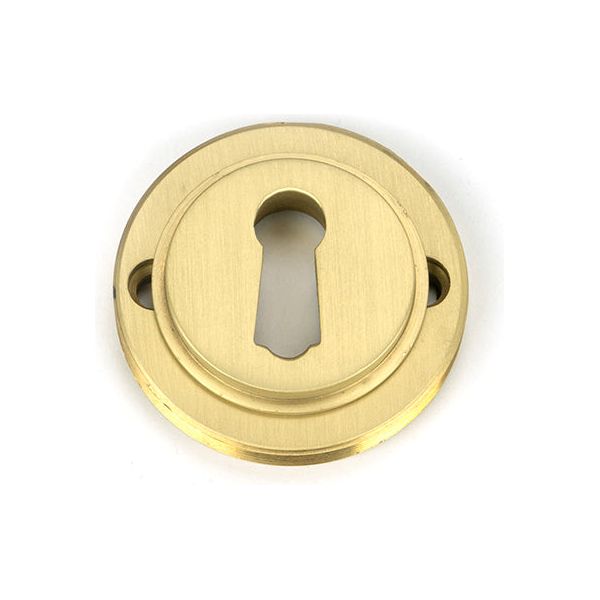 From The Anvil - Satin Brass Round Escutcheon (Square) - Satin Brass  - 50875