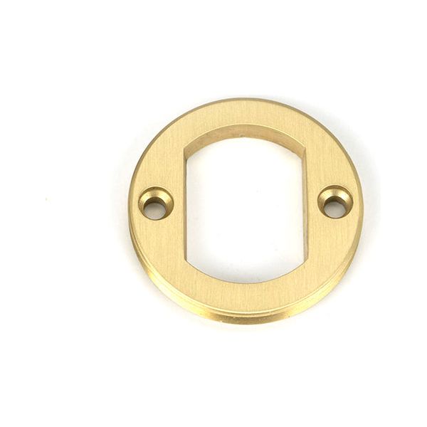 From The Anvil - Satin Brass Round Escutcheon (Square) - Satin Brass  - 50875