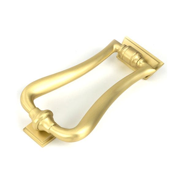 From The Anvil - Satin Brass Beehive Centre Door Knob - Satin Brass  - 50887