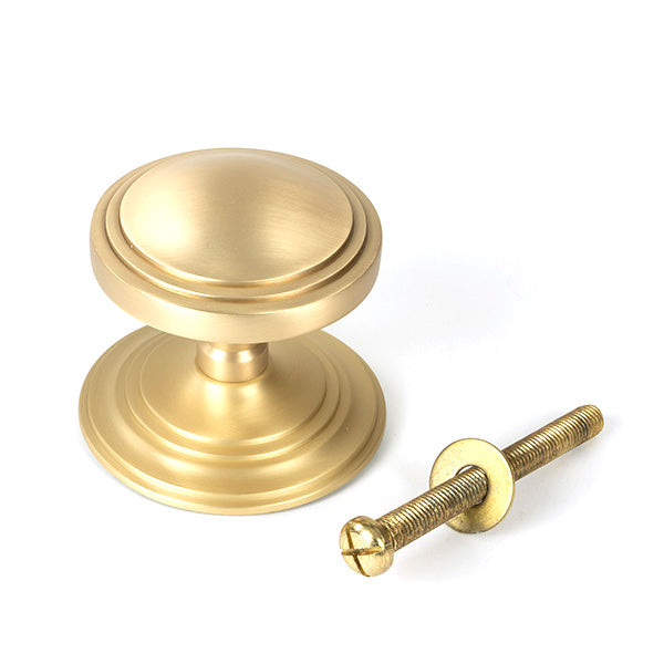 From The Anvil - Satin Brass Euro Door Pull - Satin Brass  - 50898