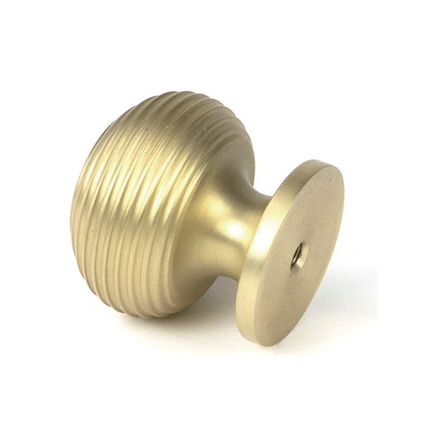 From The Anvil - Satin Brass Beehive Cabinet Knob 30mm - Satin Brass  - 50931