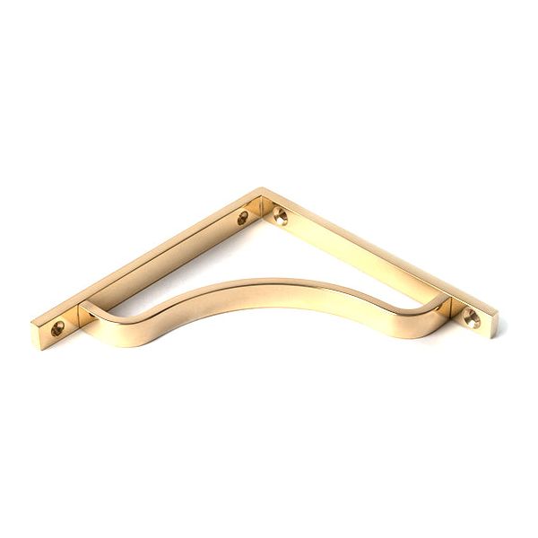 From The Anvil - Polished Brass Abingdon Shelf Bracket (150mm x 150mm) - Polished Brass  - 51085