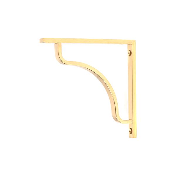 From The Anvil - Polished Brass Abingdon Shelf Bracket (150mm x 150mm) - Polished Brass  - 51085