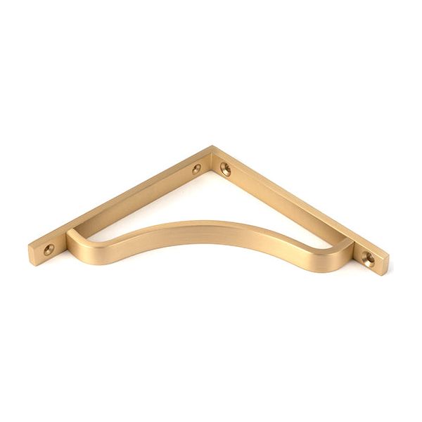 From The Anvil - Satin Brass Abingdon Shelf Bracket (150mm x 150mm) - Satin Brass  - 51087