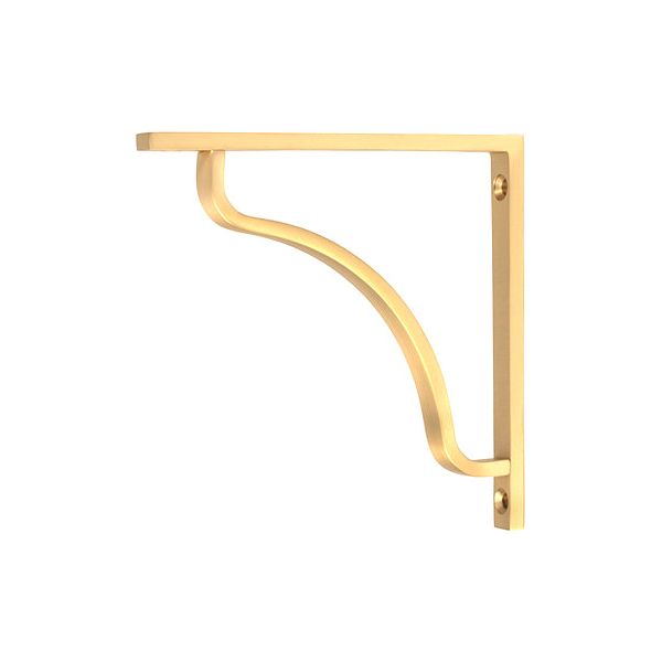 From The Anvil - Satin Brass Abingdon Shelf Bracket (150mm x 150mm) - Satin Brass  - 51087