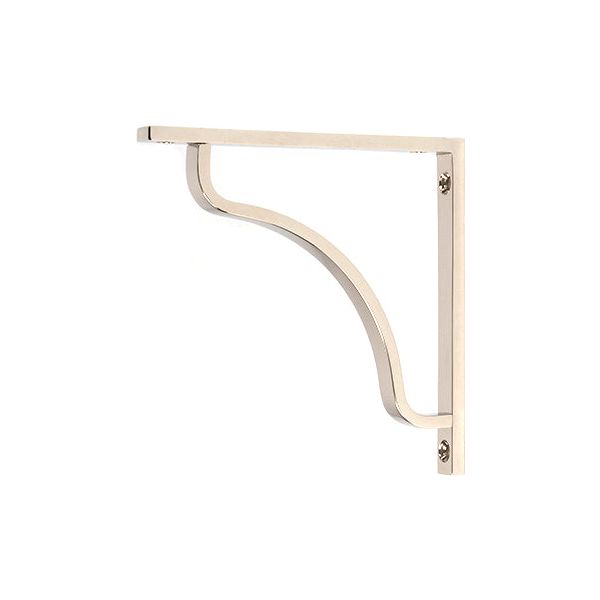 From The Anvil - Polished Nickel Abingdon Shelf Bracket (150mm x 150mm) - Polished Nickel  - 51091