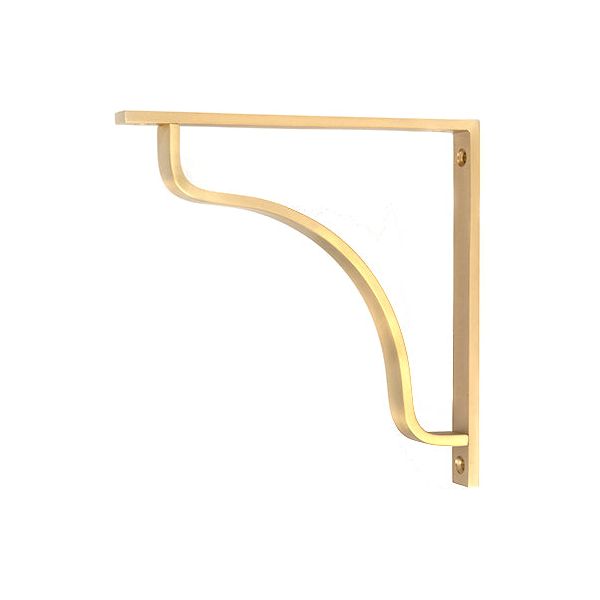 From The Anvil - Satin Brass Abingdon Shelf Bracket (200mm x 200mm) - Satin Brass  - 51097