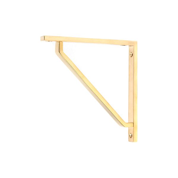 From The Anvil - Polished Brass Barton Shelf Bracket (150mm x 150mm) - Polished Brass  - 51105