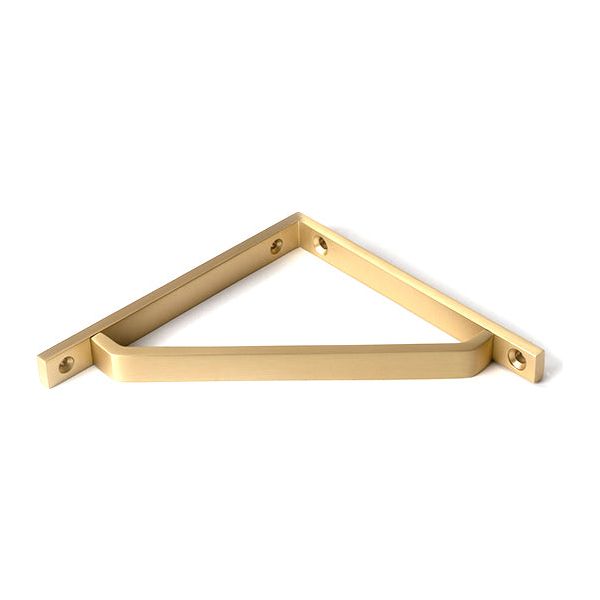 From The Anvil - Satin Brass Barton Shelf Bracket (150mm x 150mm) - Satin Brass  - 51107