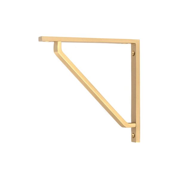 From The Anvil - Satin Brass Barton Shelf Bracket (150mm x 150mm) - Satin Brass  - 51107