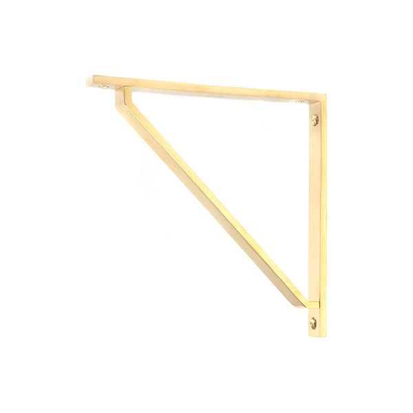 From The Anvil - Polished Brass Barton Shelf Bracket (200mm x 200mm) - Polished Brass  - 51115