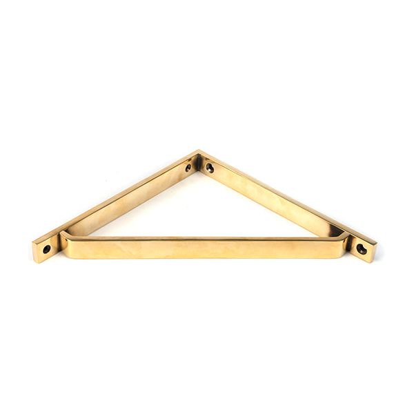 From The Anvil - Satin Brass Barton Shelf Bracket (200mm x 200mm) - Satin Brass  - 51117