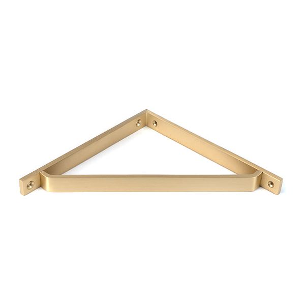 From The Anvil - Satin Brass Barton Shelf Bracket (200mm x 200mm) - Satin Brass  - 51117