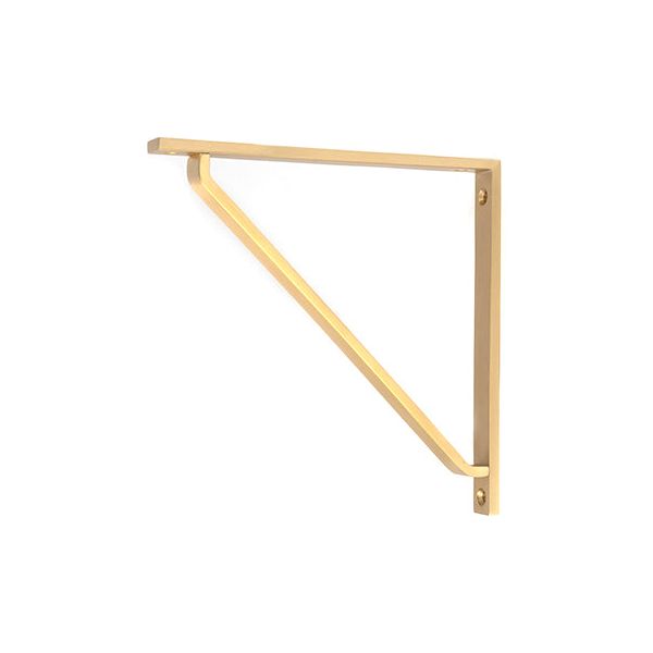 From The Anvil - Satin Brass Barton Shelf Bracket (200mm x 200mm) - Satin Brass  - 51117