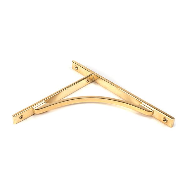 From The Anvil - Polished Brass Apperley Shelf Bracket (260mm x 200mm) - Polished Brass  - 51125