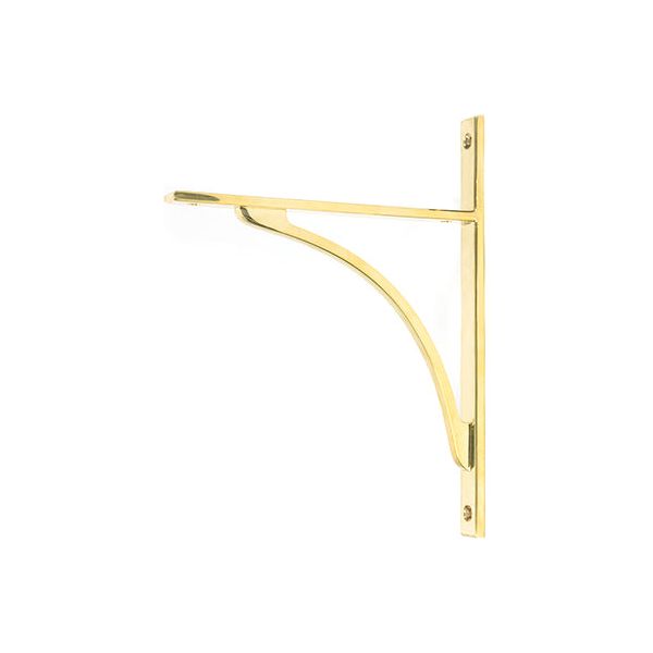 From The Anvil - Polished Brass Apperley Shelf Bracket (260mm x 200mm) - Polished Brass  - 51125