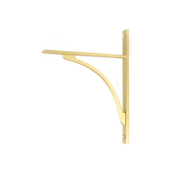 From The Anvil - Satin Brass Apperley Shelf Bracket (260mm x 200mm) - Satin Brass  - 51127