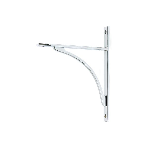 From The Anvil - Polished Chrome Apperley Shelf Bracket (260mm x 200mm) - Polished Chrome  - 51129