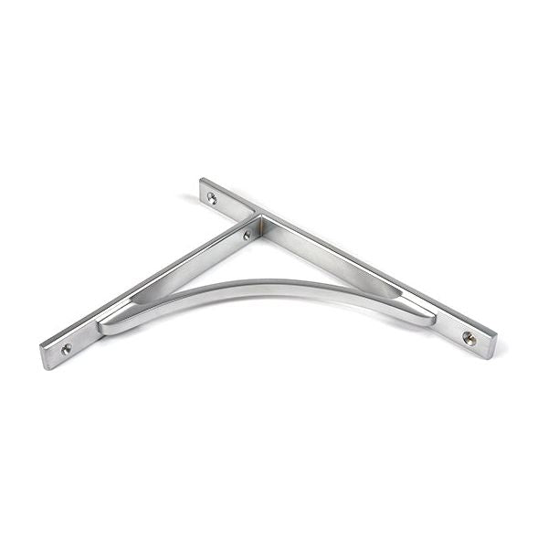 From The Anvil - Satin Chrome Apperley Shelf Bracket (260mm x 200mm) - Satin Chrome  - 51130