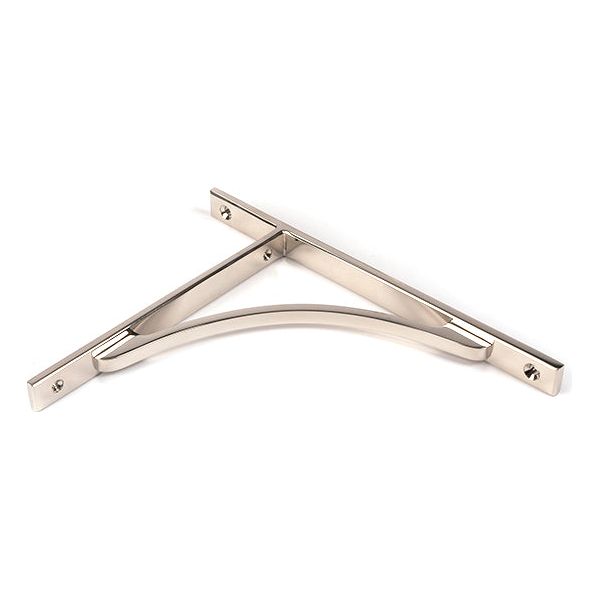 From The Anvil - Polished Nickel Apperley Shelf Bracket (260mm x 200mm) - Polished Nickel  - 51131