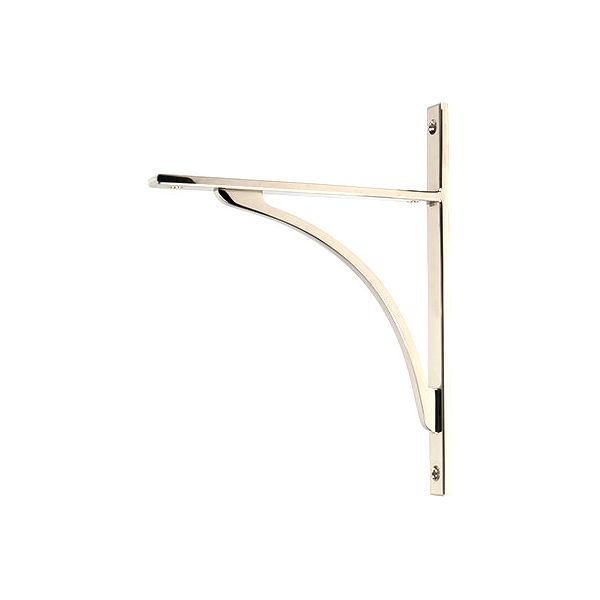 From The Anvil - Polished Nickel Apperley Shelf Bracket (260mm x 200mm) - Polished Nickel  - 51131