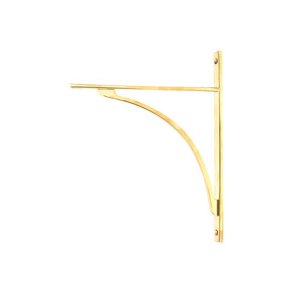 From The Anvil - Polished Brass Apperley Shelf Bracket (314mm x 250mm) - Polished Brass  - 51135