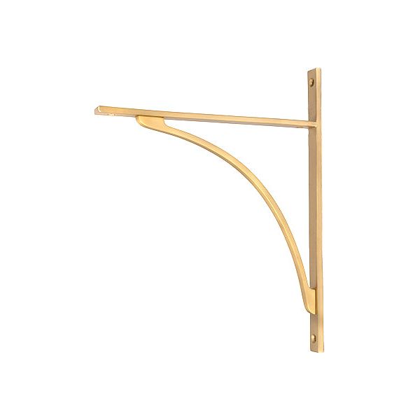 From The Anvil - Satin Brass Apperley Shelf Bracket (314mm x 250mm) - Satin Brass  - 51137