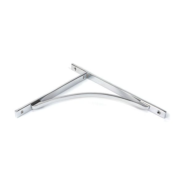 From The Anvil - Satin Chrome Apperley Shelf Bracket (314mm x 250mm) - Satin Chrome  - 51140