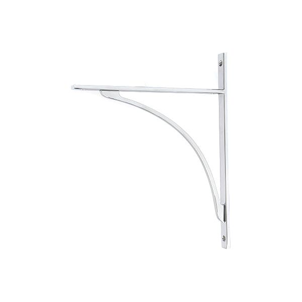 From The Anvil - Polished Chrome Apperley Shelf Bracket (314mm x 250mm) - Polished Chrome  - 51139