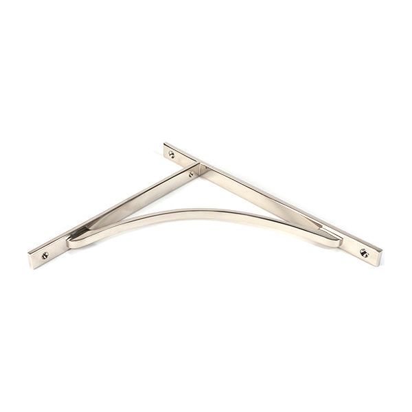 From The Anvil - Polished Nickel Apperley Shelf Bracket (314mm x 250mm) - Polished Nickel  - 51141