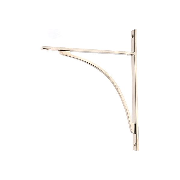 From The Anvil - Polished Nickel Apperley Shelf Bracket (314mm x 250mm) - Polished Nickel  - 51141