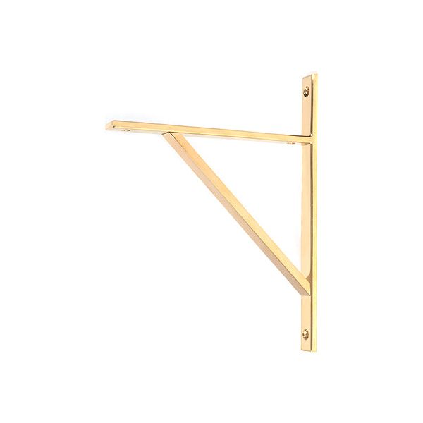 From The Anvil - Polished Brass Chalfont Shelf Bracket (260mm x 200mm) - Polished Brass  - 51145