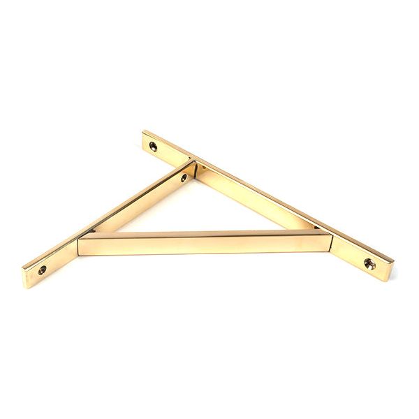 From The Anvil - Satin Brass Chalfont Shelf Bracket (260mm x 200mm) - Satin Brass  - 51147