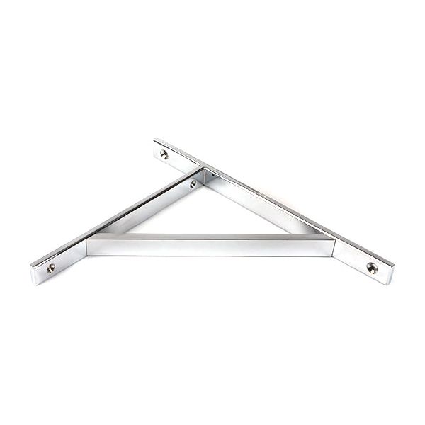 From The Anvil - Satin Chrome Chalfont Shelf Bracket (260mm x 200mm) - Satin Chrome  - 51150