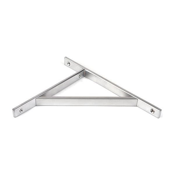 From The Anvil - Satin Chrome Chalfont Shelf Bracket (260mm x 200mm) - Satin Chrome  - 51150