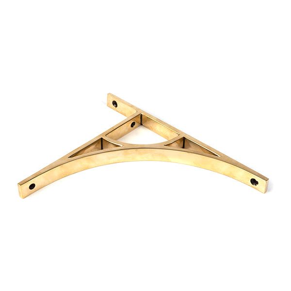 From The Anvil - Satin Brass Tyne Shelf Bracket (260mm x 200mm) - Satin Brass  - 51167