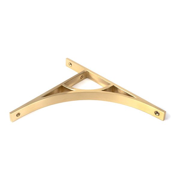 From The Anvil - Satin Brass Tyne Shelf Bracket (260mm x 200mm) - Satin Brass  - 51167