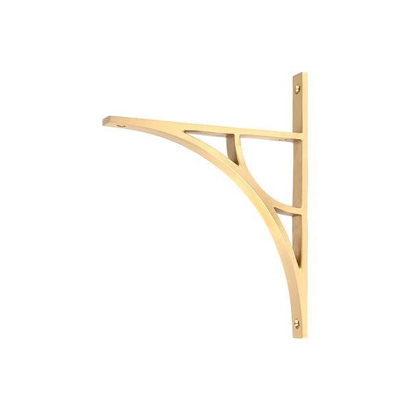 From The Anvil - Satin Brass Tyne Shelf Bracket (260mm x 200mm) - Satin Brass  - 51167