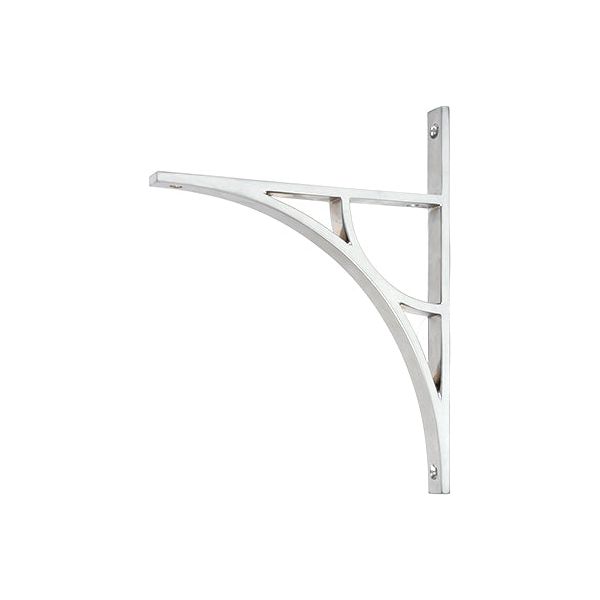 From The Anvil - Satin Chrome Tyne Shelf Bracket (260mm x 200mm) - Satin Chrome  - 51170